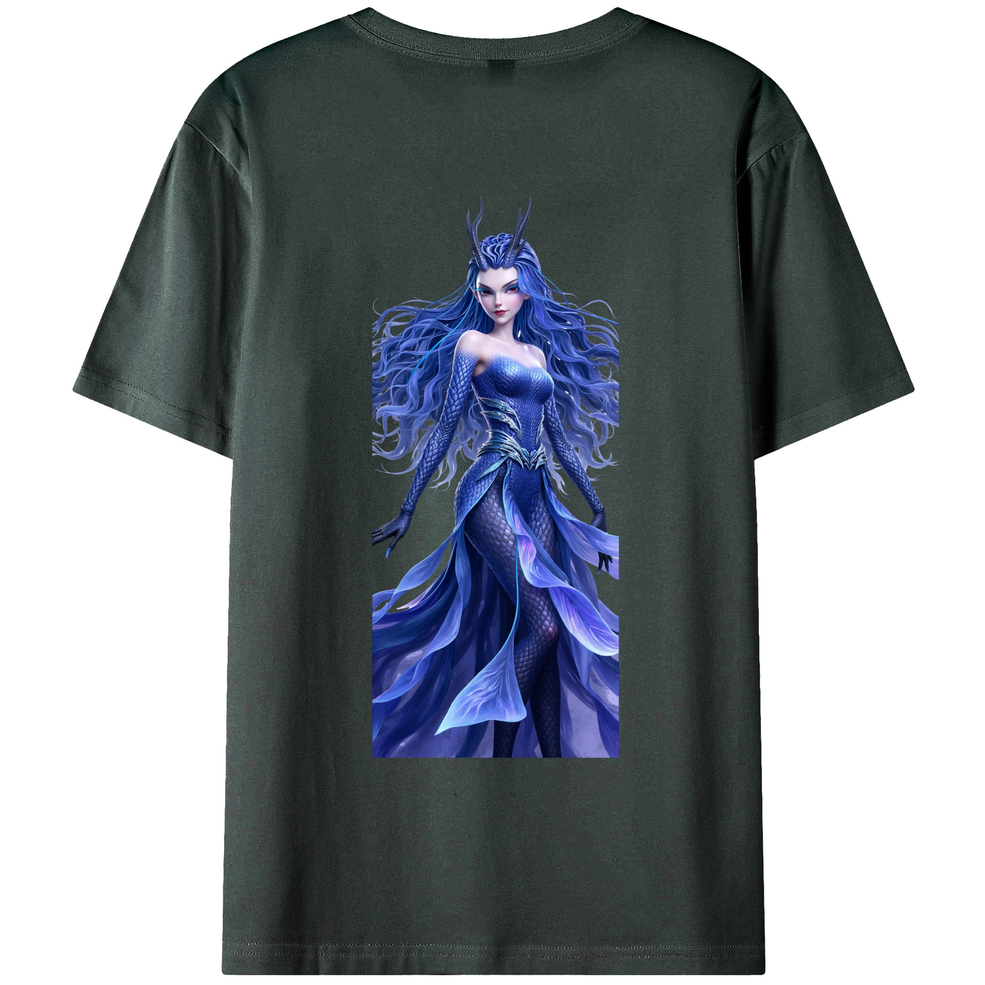 （画像用） Ne Zha 2 ナタ 魔童の大暴れ 綿100％ メンズ半袖Tシャツ（バックプリント） 通気性